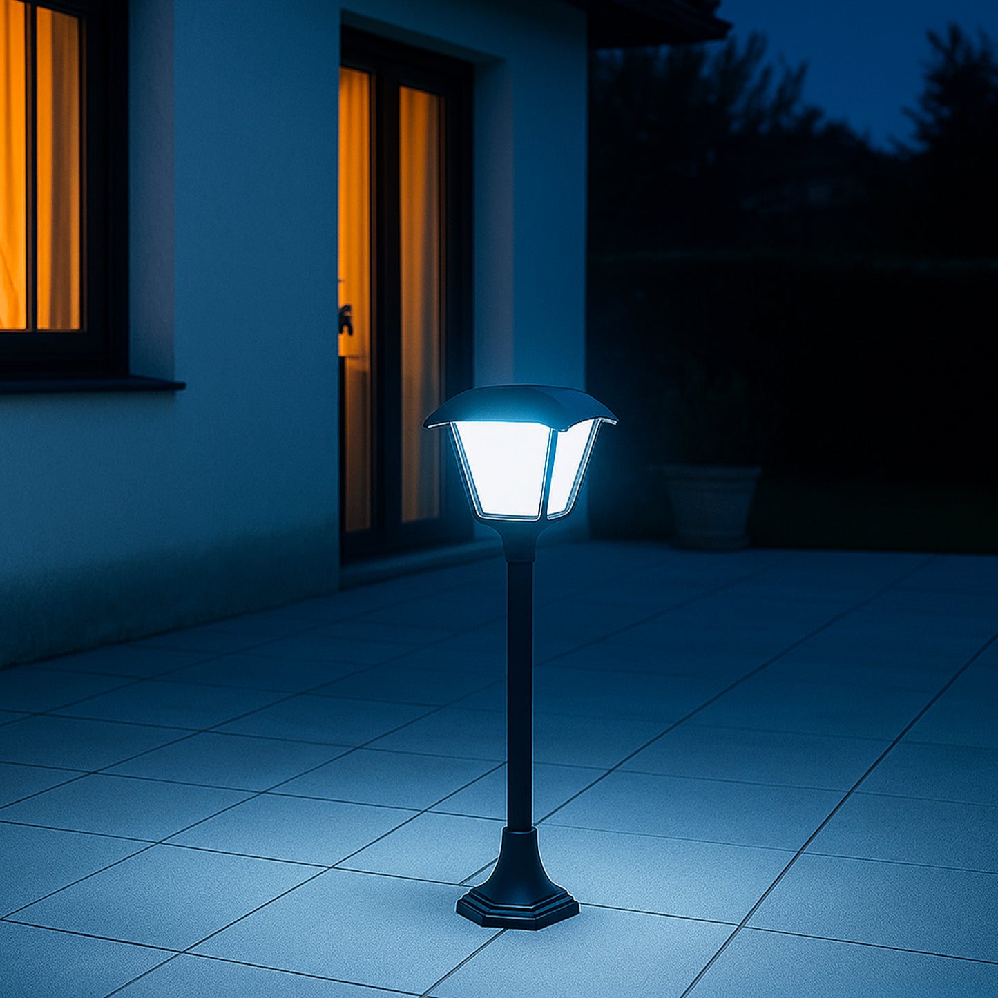 Lampadaire solaire LED blanc froid LUMAX TALL H112cm