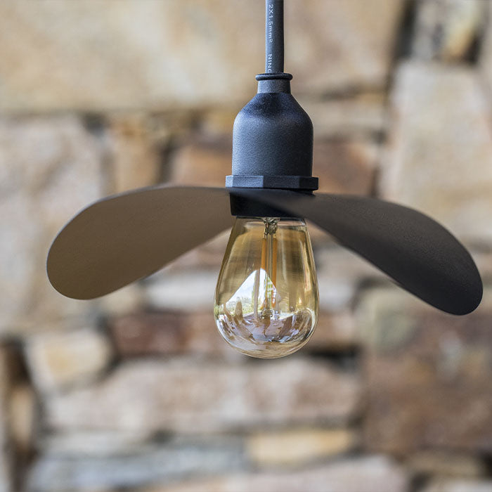 Guirlande lumineuse extérieur avec abat-jour en acier doré effet cage 10 ampoules LED E27 HAT LIGHT 6m - REDDECO.com