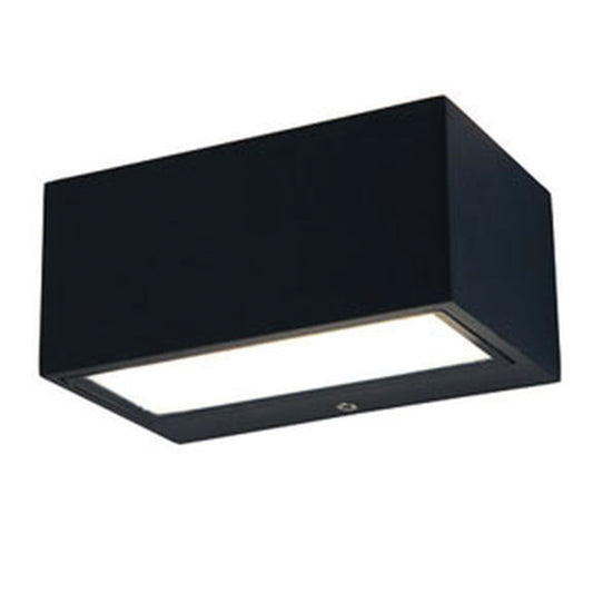 Applique murale d'extérieur sur secteur bidirectionnelle GEMINI GREY aluminium gris LED blanc H6,5cm