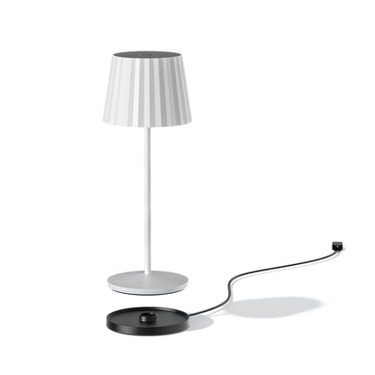 Lampe de table sans fil LED blanc chaud ABBY WHITE H30cm
