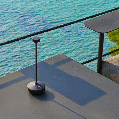 Lampe de table sans fil noir touch LED blanc chaud RUBY BLACK H25 cm