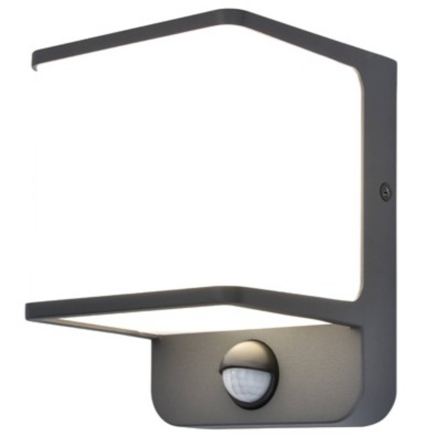 Applique murale d'extérieur sur secteur avec détecteur de mouvement DOBLO GREY SENSOR aluminium gris LED blanc chaud H14,6cm