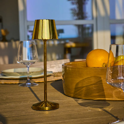 Lampe de table sans fil LED blanc chaud dimmable EMILY H25cm, Gold