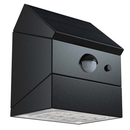 Lot de 2 appliques murales solaires formes personnalisables LED 2x LUMICUBE avec détecteur de mouvement H10cm