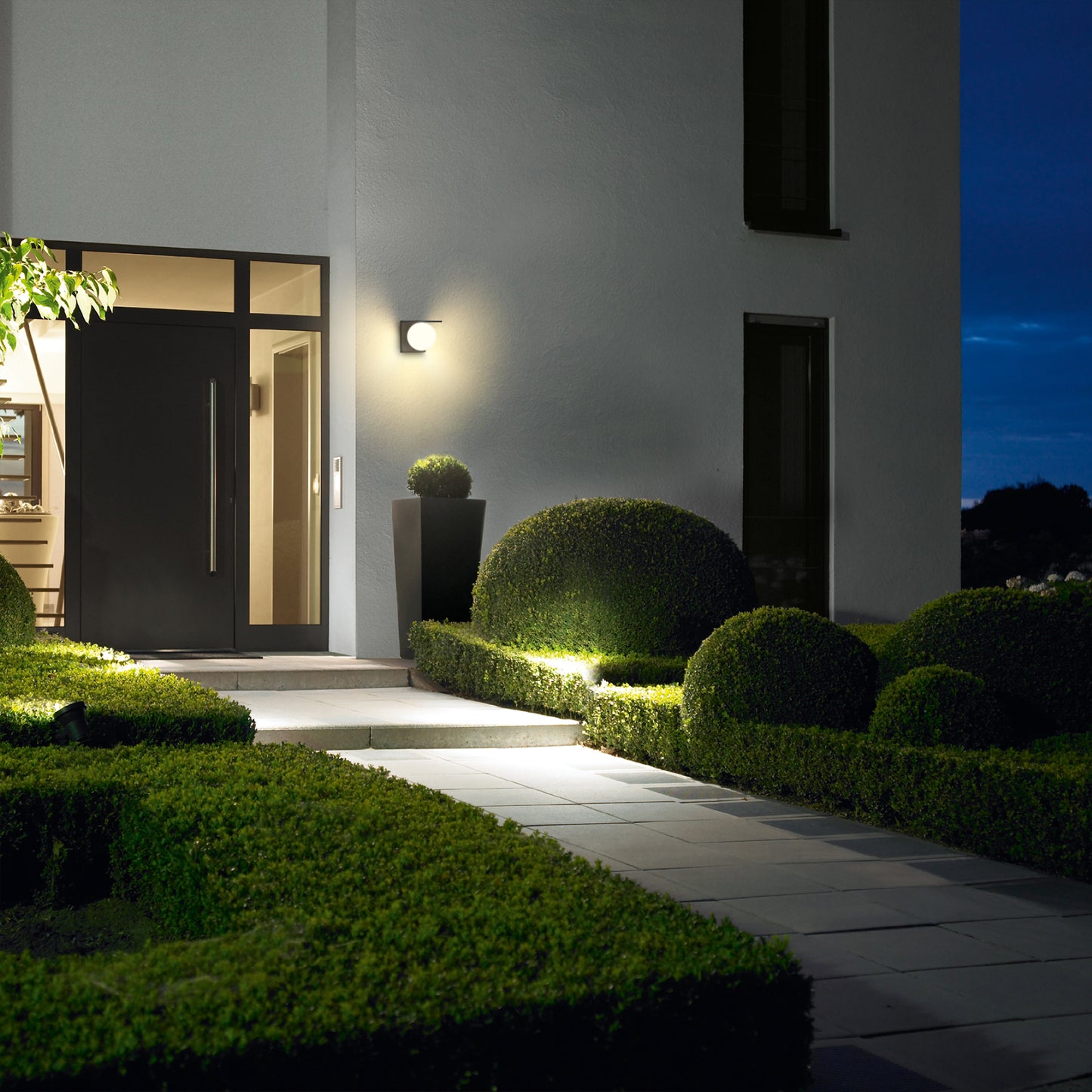 Applique murale solaire avec détecteur de mouvement LED blanc froid BOLLY WALL H14cm