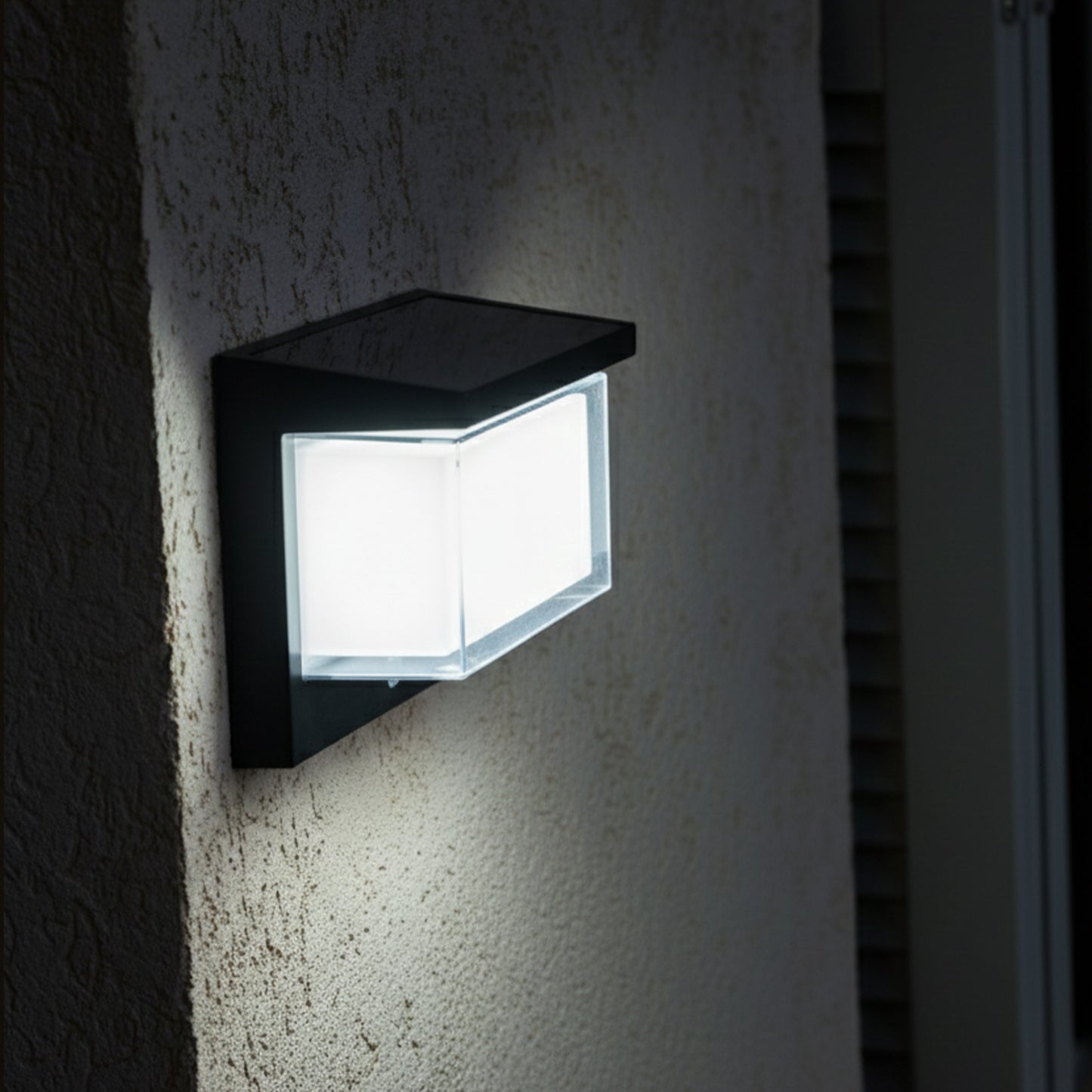 Applique murale solaire avec détecteur de mouvement ZEANY LED blanc froid H15cm