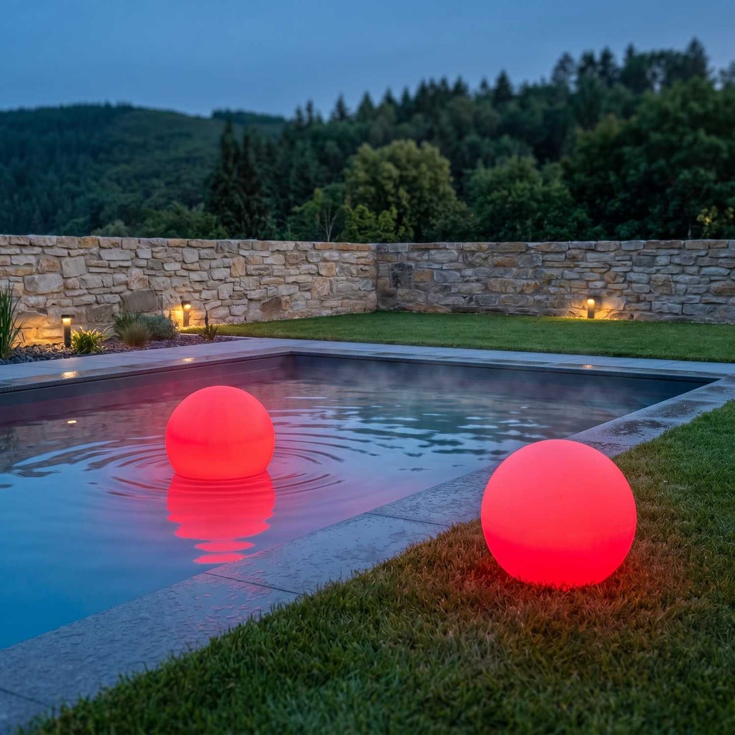 Lot de 2 Boules lumineuses solaire flottante à piquer ou à poser LED blanc/multicolore SOLSTY ∅30cm