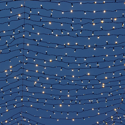 Lot de 2 guirlandes lumineuses solaires décoration extérieur 200 LED blanc chaud YOGY SOLAR WARM 16.30m 8 modes