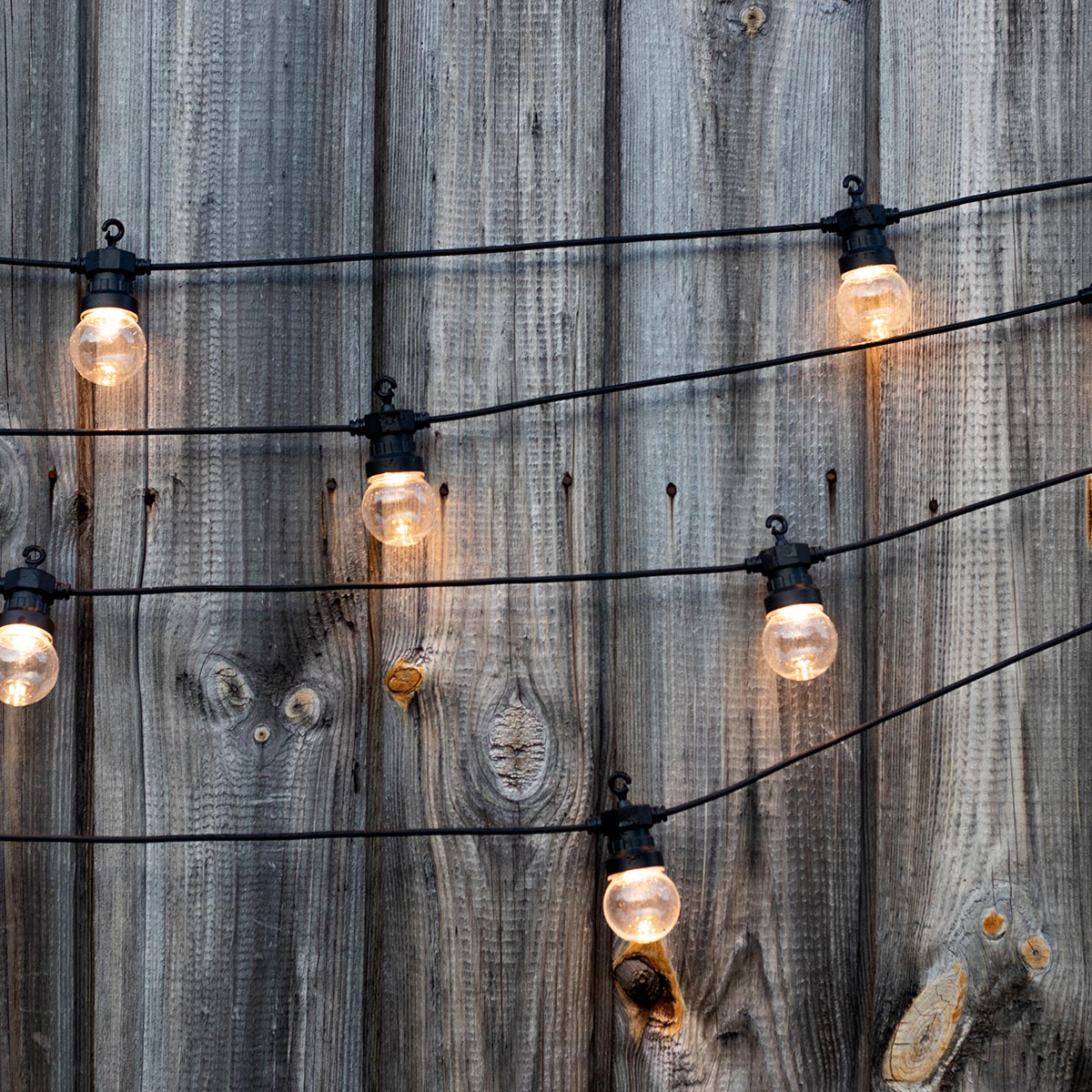 Guirlande lumineuse solaire et sur secteur raccordable 40 ampoules transparentes LED blanc chaud PARTY CLEAR 20 L14.4m