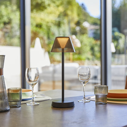 Lot de 2 lampes de table sans fil LED blanc chaud BEVERLY BLACK H34cm