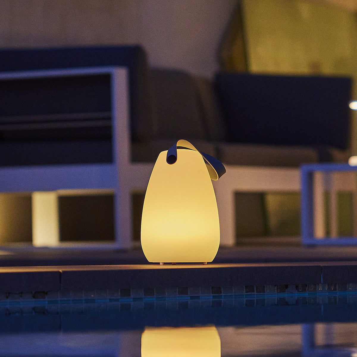 Lampe nomade LED blanc chaud/multicolore dimmable LAURY H28cm