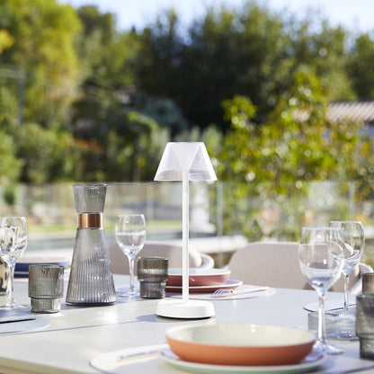 Lot de 2 lampes de table sans fil LED blanc chaud BEVERLY WHITE H34cm