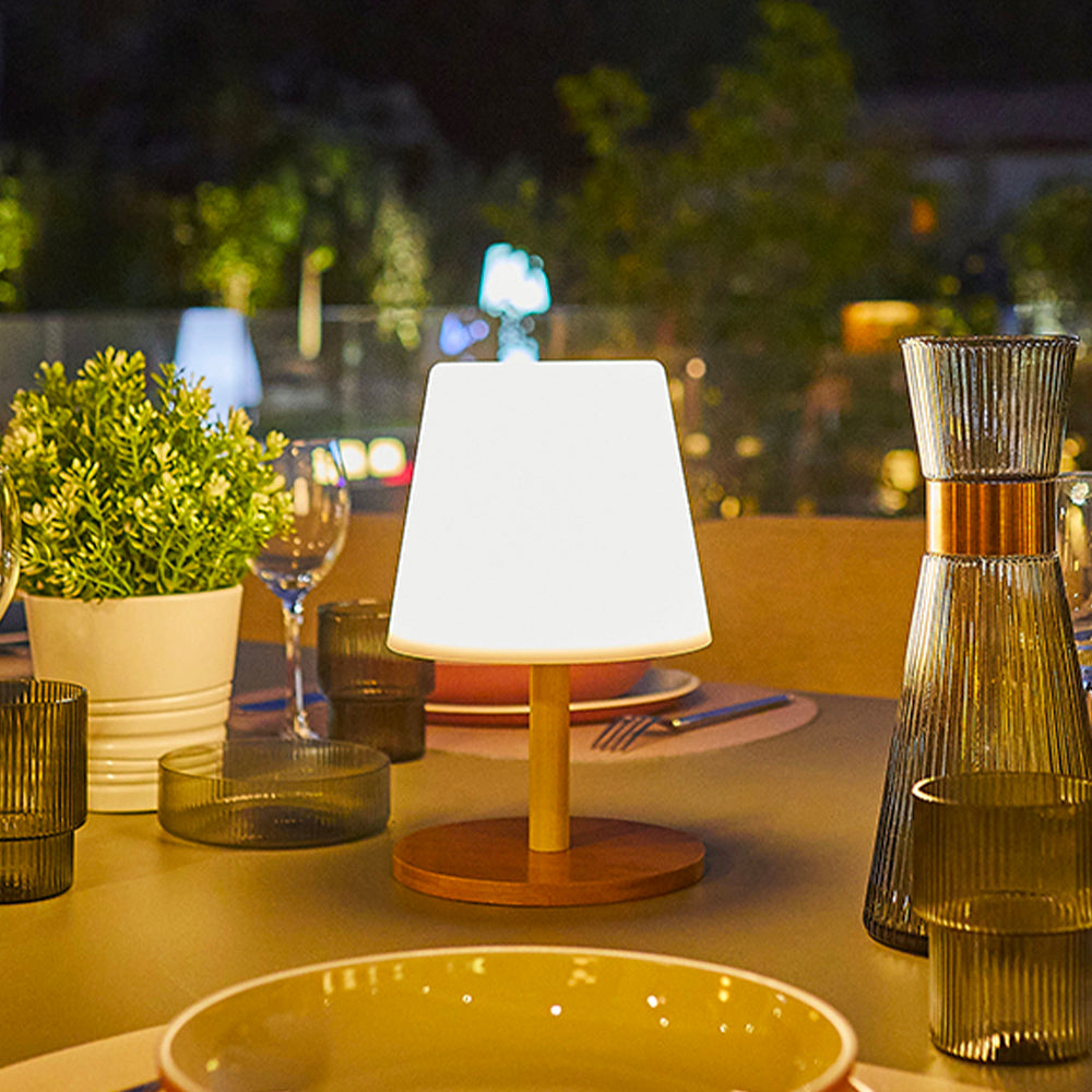 4 Lampe de table STANDY WOOD H25CM