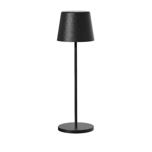 Lampe de table touch sans fil en aluminium noir KELLY BLACK LED blanc dimmable H38cm