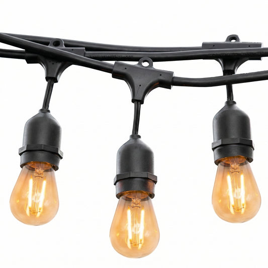 Guirlande lumineuse extérieure 6m avec 10 ampoules LED filament E27 blanc chaud MAFY LIGHT