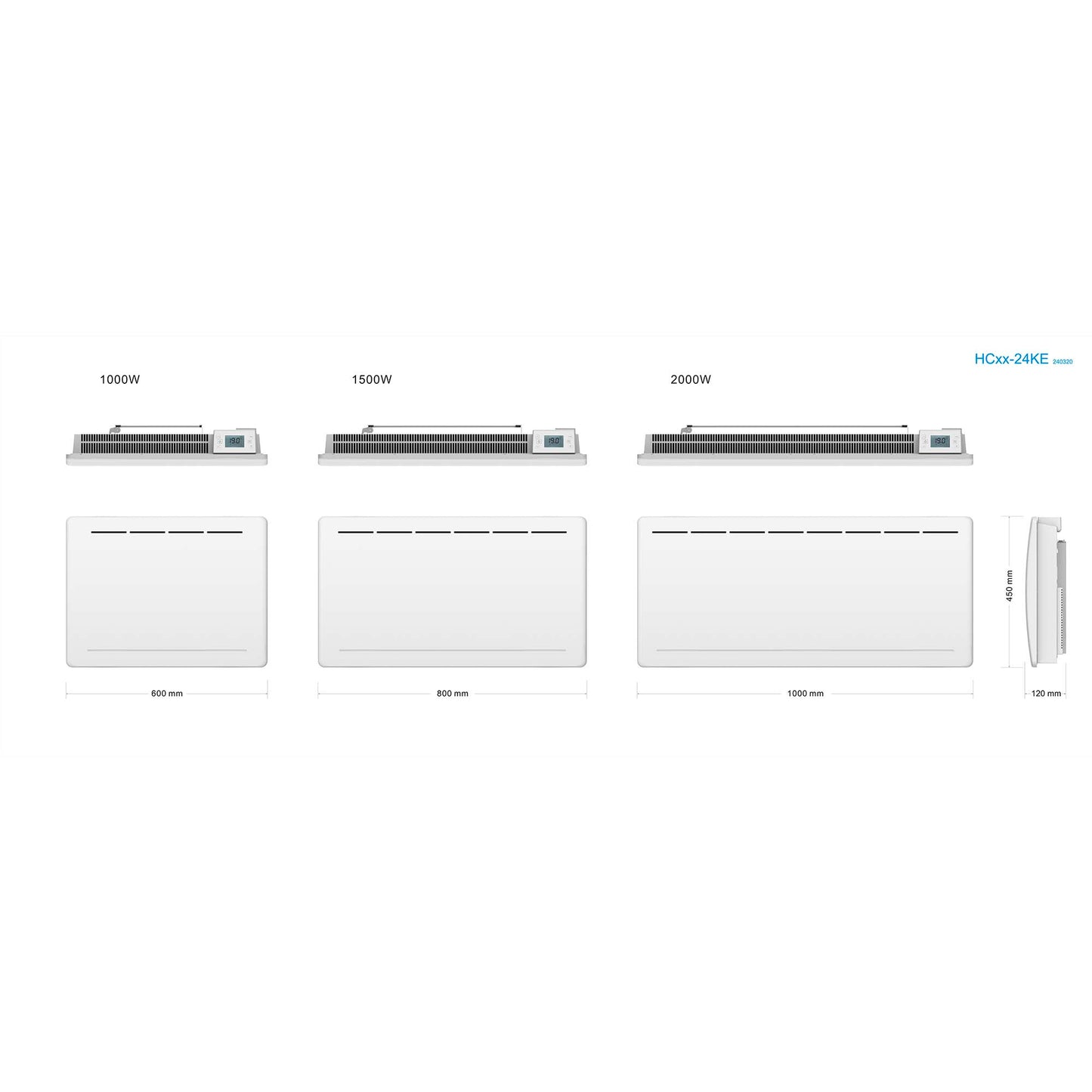 Radiateur électrique à inertie sèche FONTE écran LCD 2000W TANA