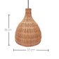 Suspension sur secteur pour l'extérieur BELLA OUTDOOR CABLE en rotin naturel style bohème 5m de longueur de câble