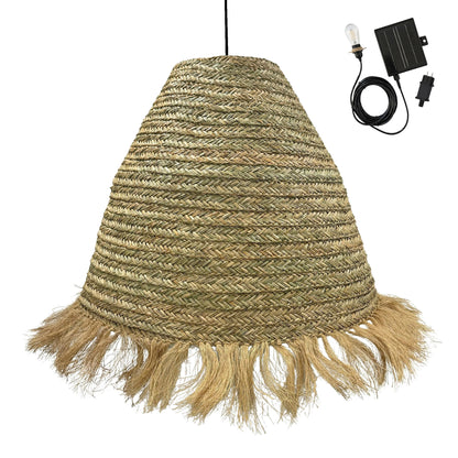 Suspension solaire XXL BIG ANAFI SOLAR en jonc de mer avec câble hybride secteur et solaire 5m de longueur