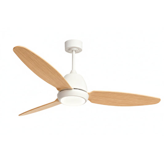 Ventilateur de Plafond CORALI 106cm avec Éclairage LED 15W Intégré Petit Ventilateur Silencieux 34dB pour Chambre et Salon Moteur DC 30W Basse Consommation Réversible Mode Été Hiver 6 Vitesses avec Télécommande Plafonnier 2700 Lumens Blanc et Bois