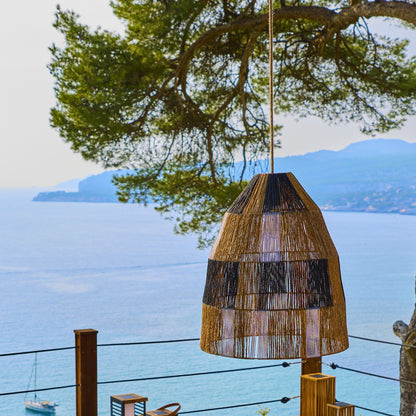 Abat jour naturel ZAHARA en corde naturelle style bohème H58cm pour monture électrique E27