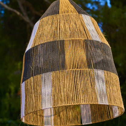 Abat jour naturel ZAHARA en corde naturelle style bohème H58cm pour monture électrique E27