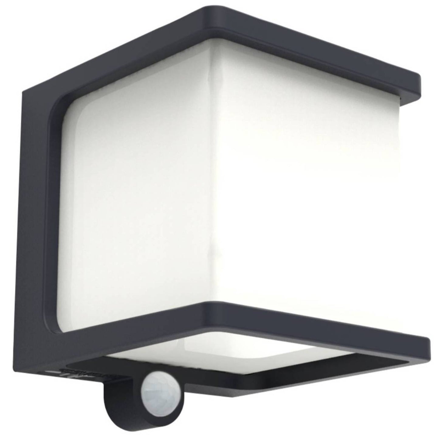 Applique murale solaire DOBLO SOLAR aluminium gris LED blanc avec détecteur de mouvement H11cm