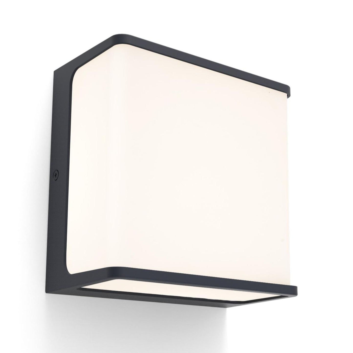 Applique murale d'extérieur sur secteur DOBLO GREY aluminium gris LED blanc chaud H8cm