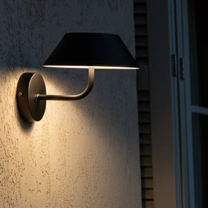 Applique murale solaire en aluminium avec module LED solaire avec télécommande NERIO WALL H18.5cm