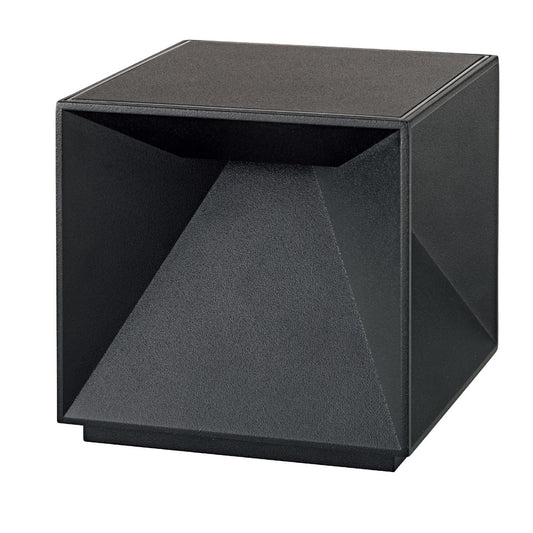 Lampe de table cubique en aluminium noir LED blanc chaud dimmable CUBOX BLACK H10 cm