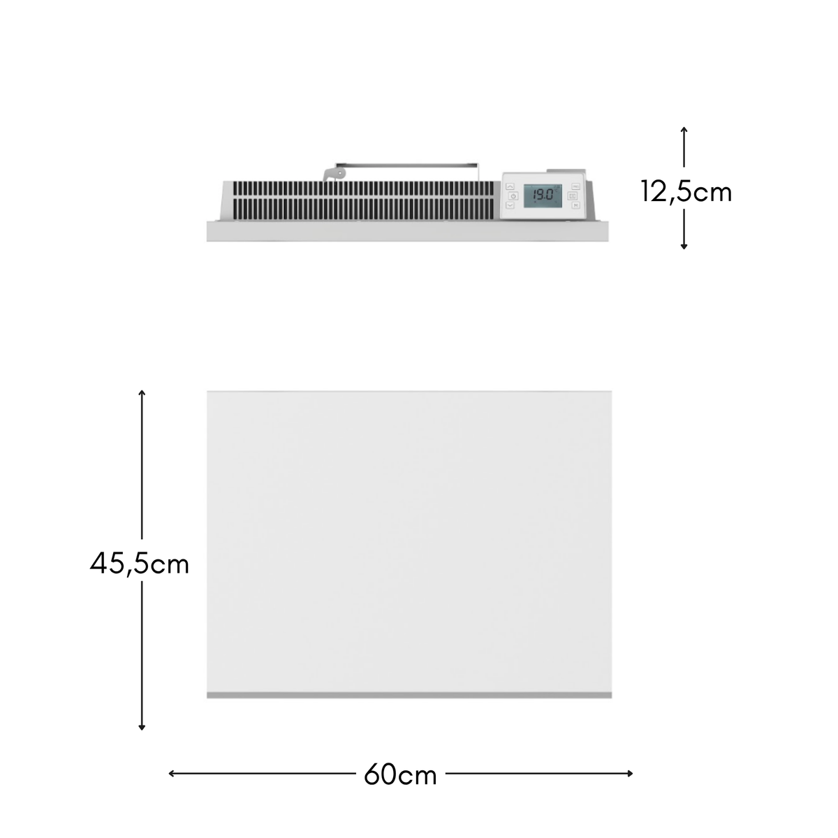 Radiateur électrique à inertie sèche CERAMIQUE écran LCD 1000W POAS