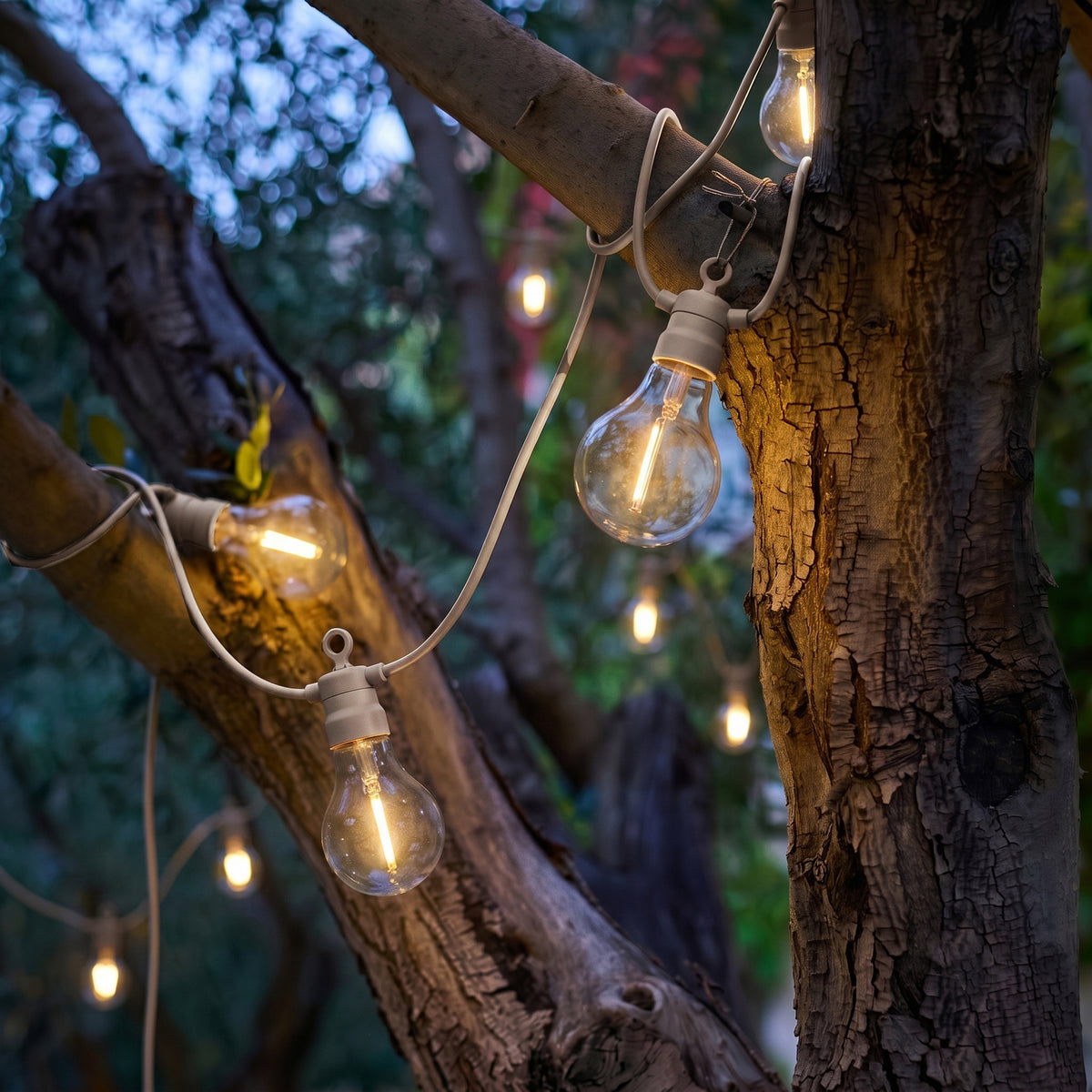 Guirlande hybride PARTY MAX TAUPE 20 LED 13M