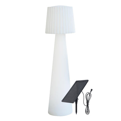 Lampadaire solaire LED abat-jour ondulé multicolore dimmable LADY C110 SOLAR  H110cm avec télécommande