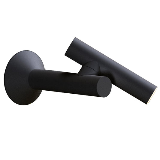 Lampe murale et orientable noire à fixer en aluminium LED blanc chaud dimmable ZOOM WALL BLACK ø8cm