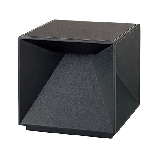 Mini lampe de table cubique en aluminium noir LED blanc chaud dimmable CUBOX MINI BLACK H8cm