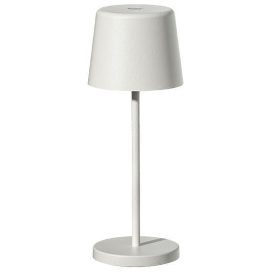 Mini lampe de table touch sans fil en aluminium blanc LED KELLY MINI WHITE blanc dimmable H22cm