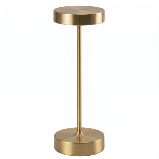Lampe de table sans fil en aluminium doré LED blanc chaud dimmable SANDY PRO MATT GOLD H27 cm
