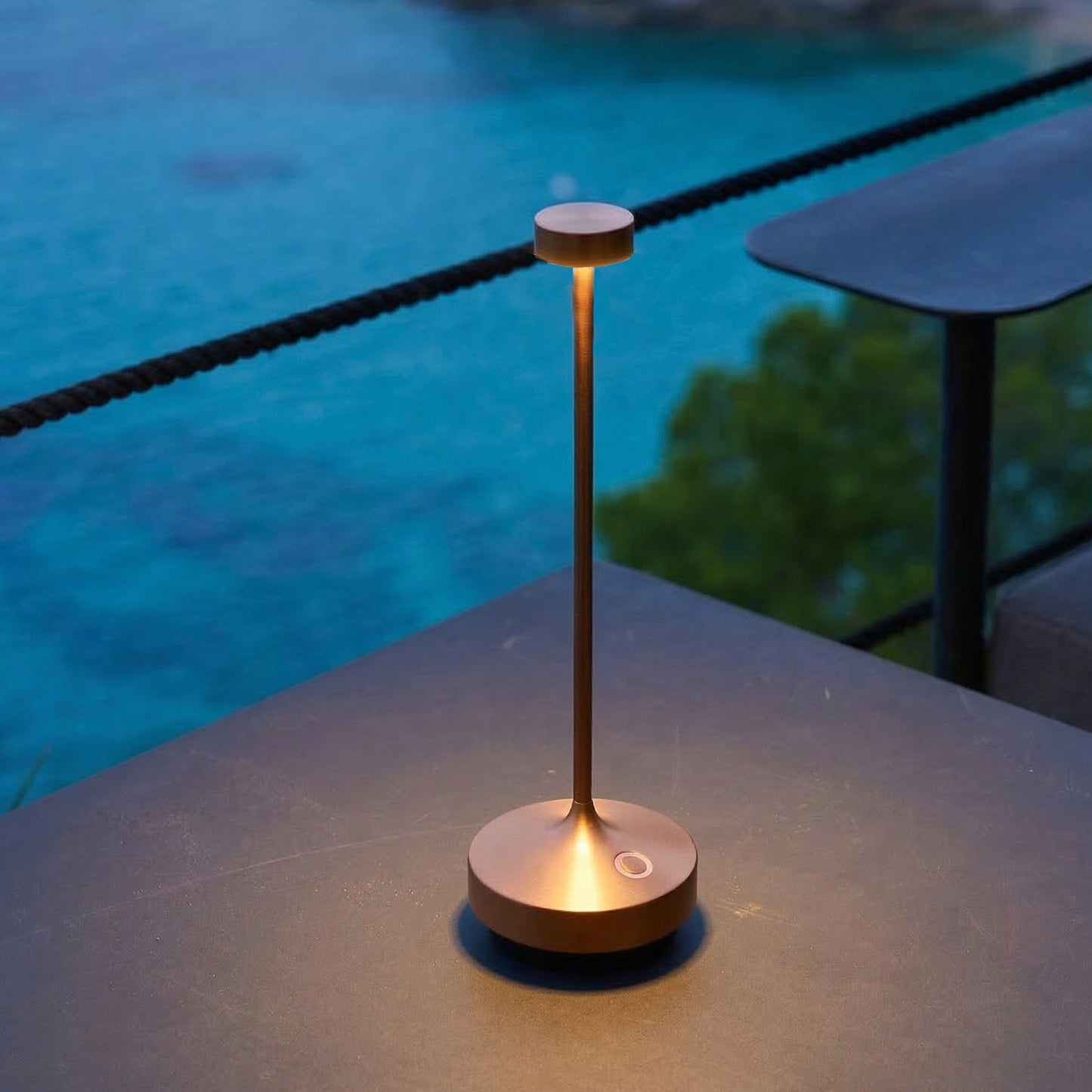 Lampe de table sans fil cuivre touch LED blanc chaud RUBY COPPER H25 cm