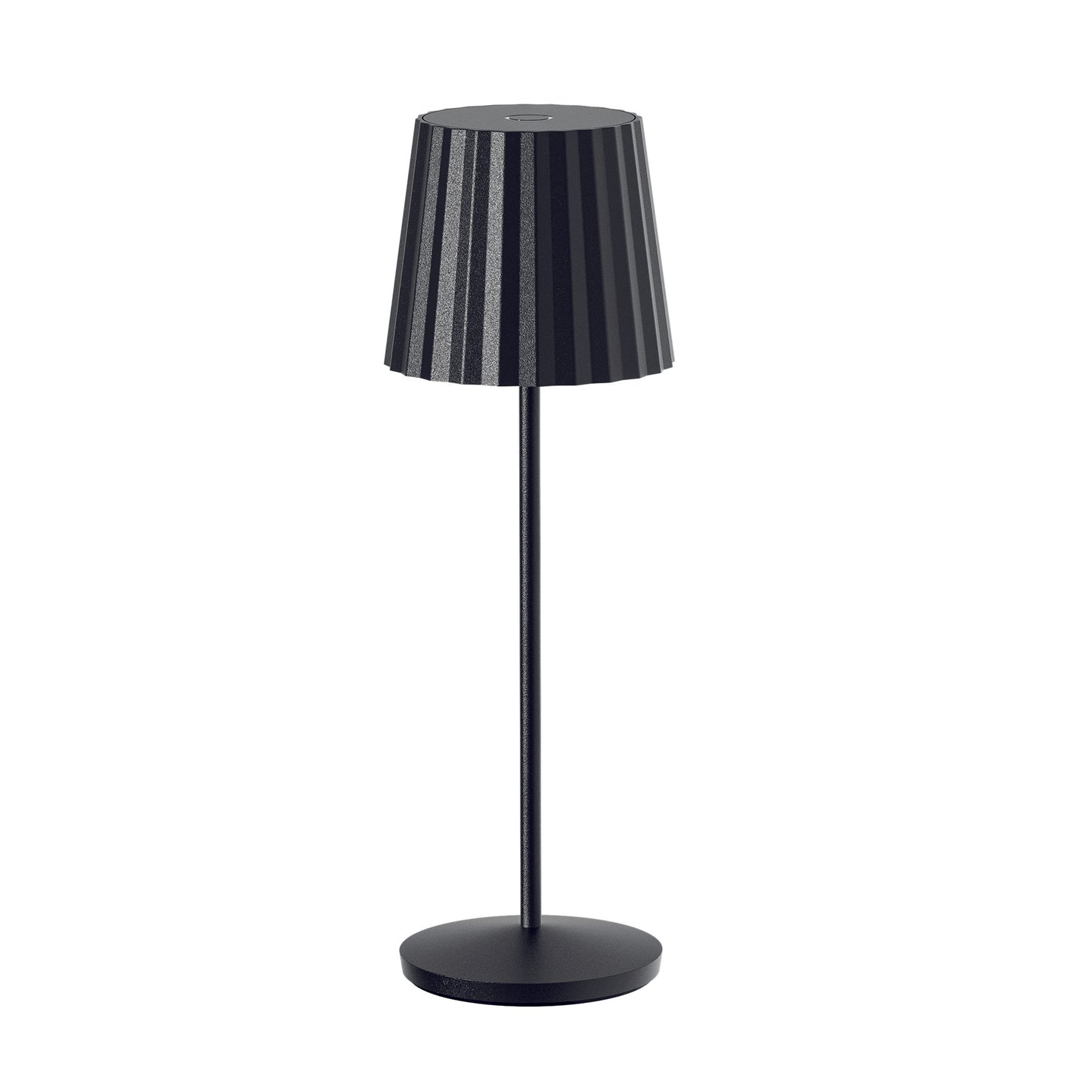 Lot de 6 Lampe de table sans fil LED blanc chaud dimmable ABBY BLACK H29cm Noir avec plateau de chargement