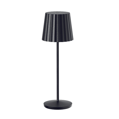 Lot de 6 Lampe de table sans fil LED blanc chaud dimmable ABBY BLACK H29cm Noir avec plateau de chargement