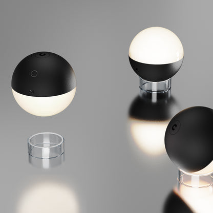 Lampe sans fil à poser ou à suspendre noire LED blanc chaud dimmable ALBEDO BLACK ø12 cm