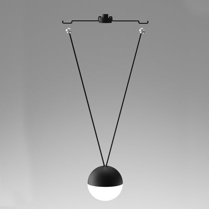 Lampe sans fil à poser ou à suspendre noire LED blanc chaud dimmable ALBEDO BLACK ø12 cm