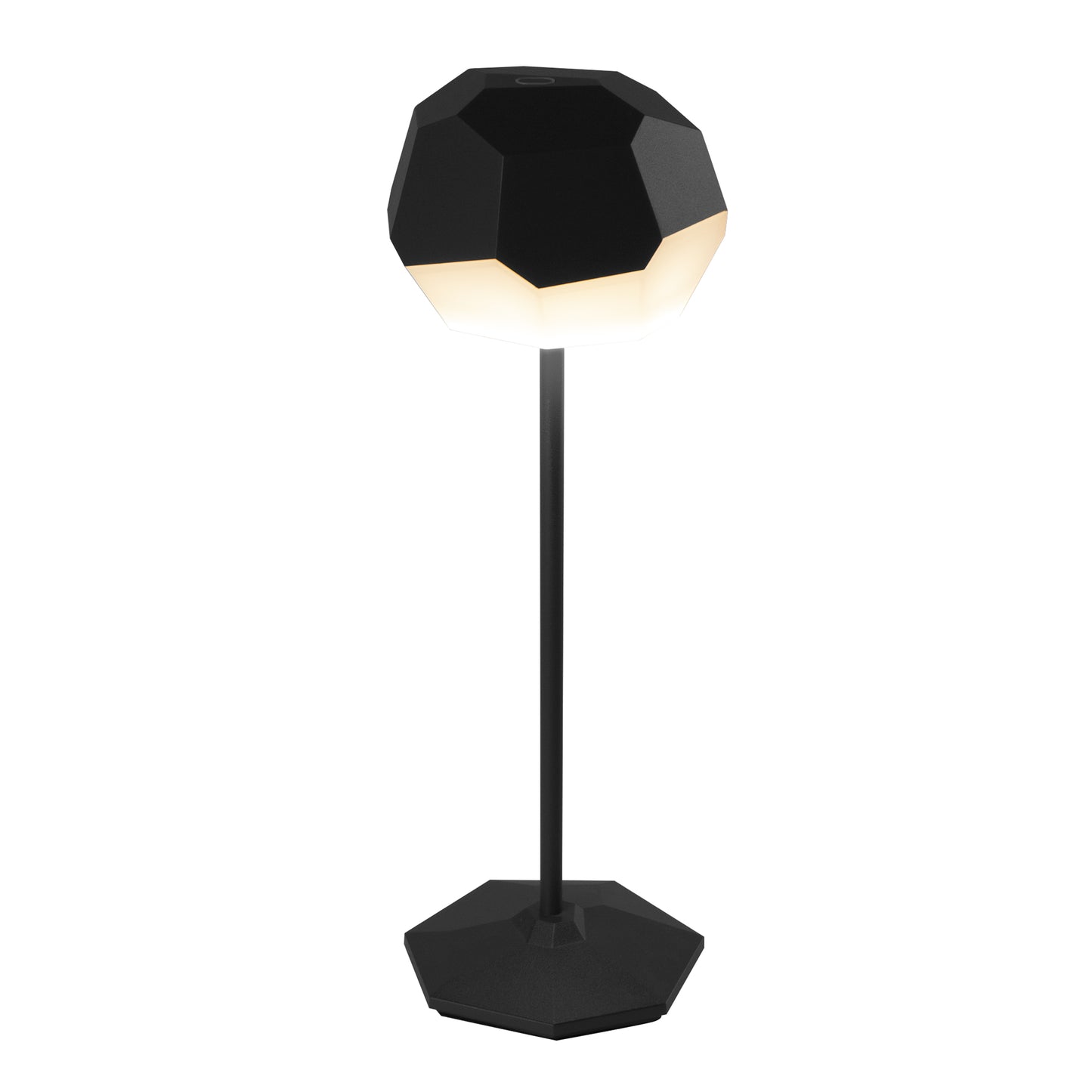 Lampe de table touch sans fil en aluminium noir LED STONE BLACK dimmable H33cm