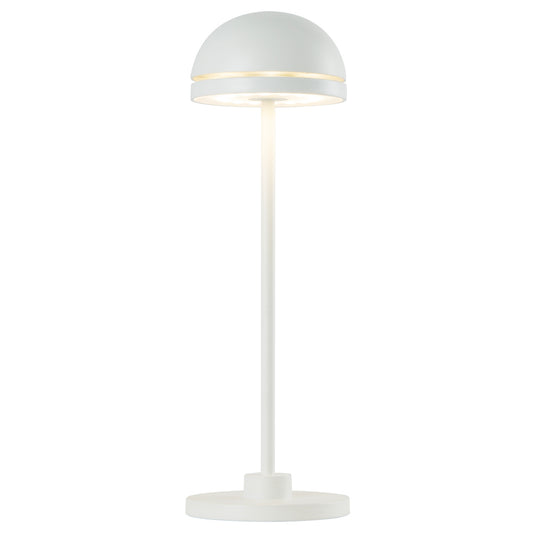 Lampe de table touch sans fil en aluminium blanc LED DUPLO CUP WHITE dimmable H26cm