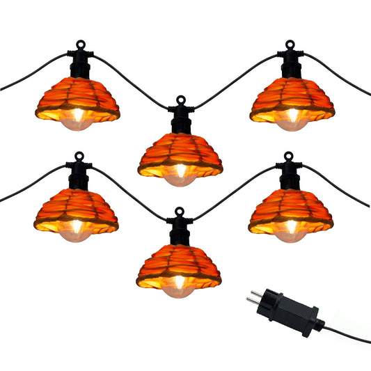 Guirlande lumineuse extérieur 20 boules effet rotin tressé style bohème LED blanc chaud COTTAGE 9m