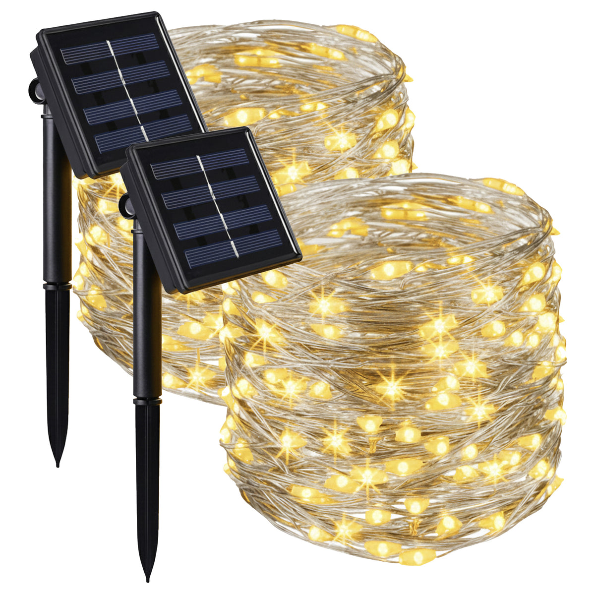 2 Guirlande rideau solaire YOGY 200 LED 4M