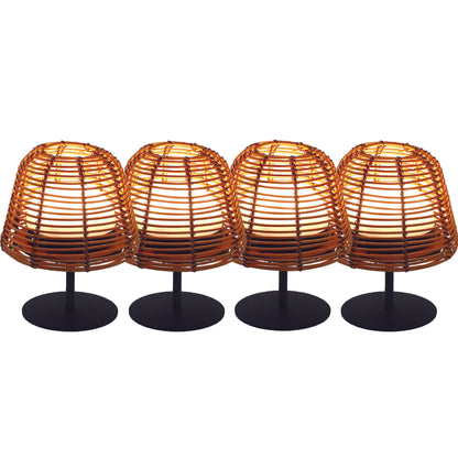 Lot de 4 minis lampes de table LED sans fil blanc dimmable 2X TWINS BOHEME H16cm