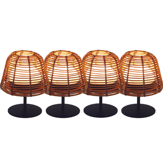 Lot de 4 minis lampes de table LED sans fil blanc dimmable 2X TWINS BOHEME H16cm