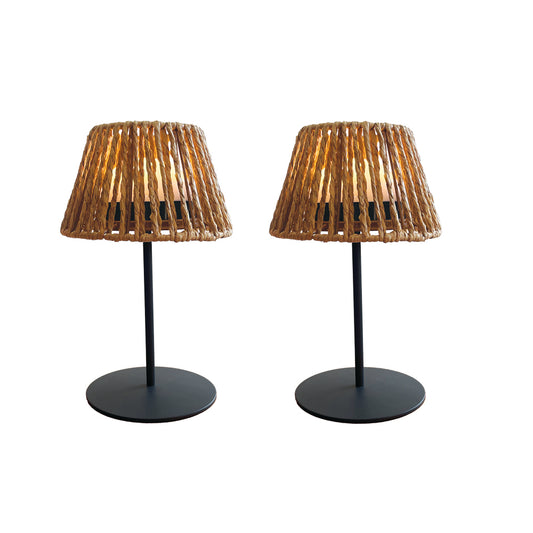 Lot de 2 minis lampes de table LED sans fil blanc dimmable  TWINS RAFFY H24.5cm