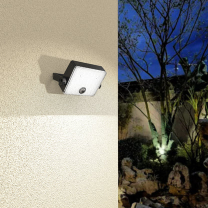 Projecteur solaire applique murale orientable LED blanc froid à fixer FLICKY H15cm