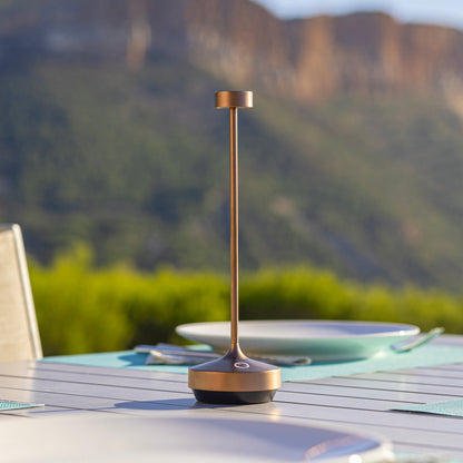Lampe de table sans fil cuivre touch LED blanc chaud RUBY COPPER H25 cm